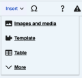 Press 'Insert' before 'template'.